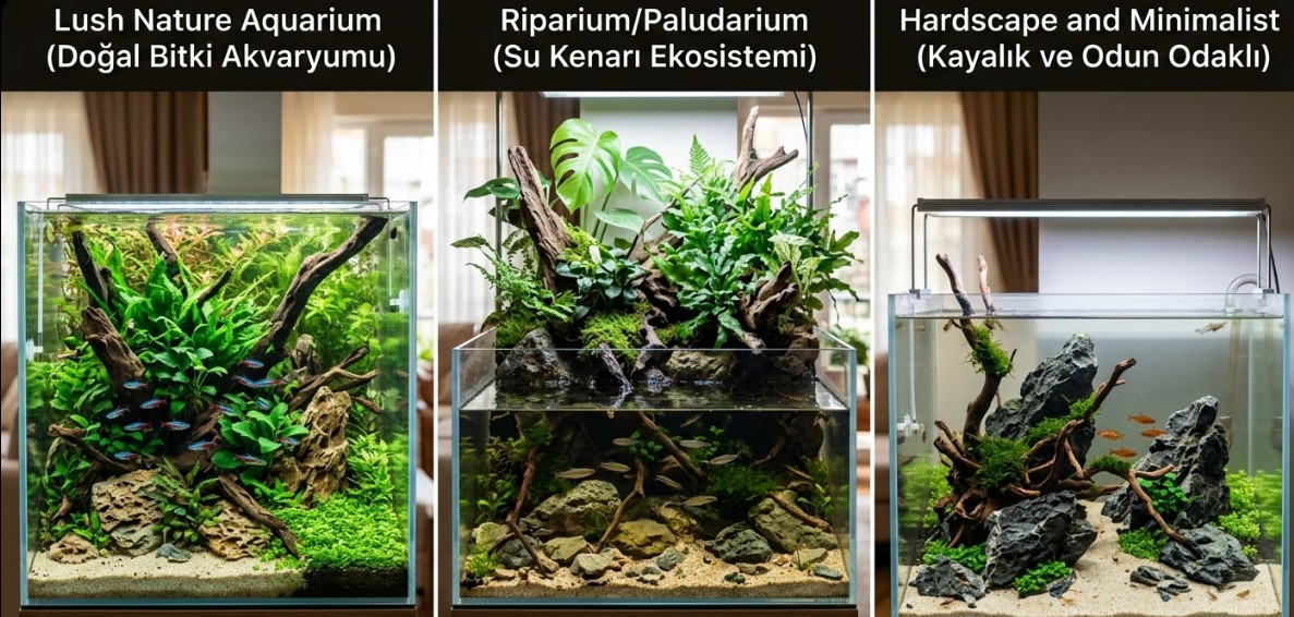 Akvaryumda Doğal Dekor